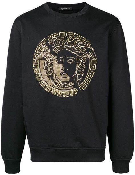 versace logo sweatshirt|versace sweatshirt medusa.